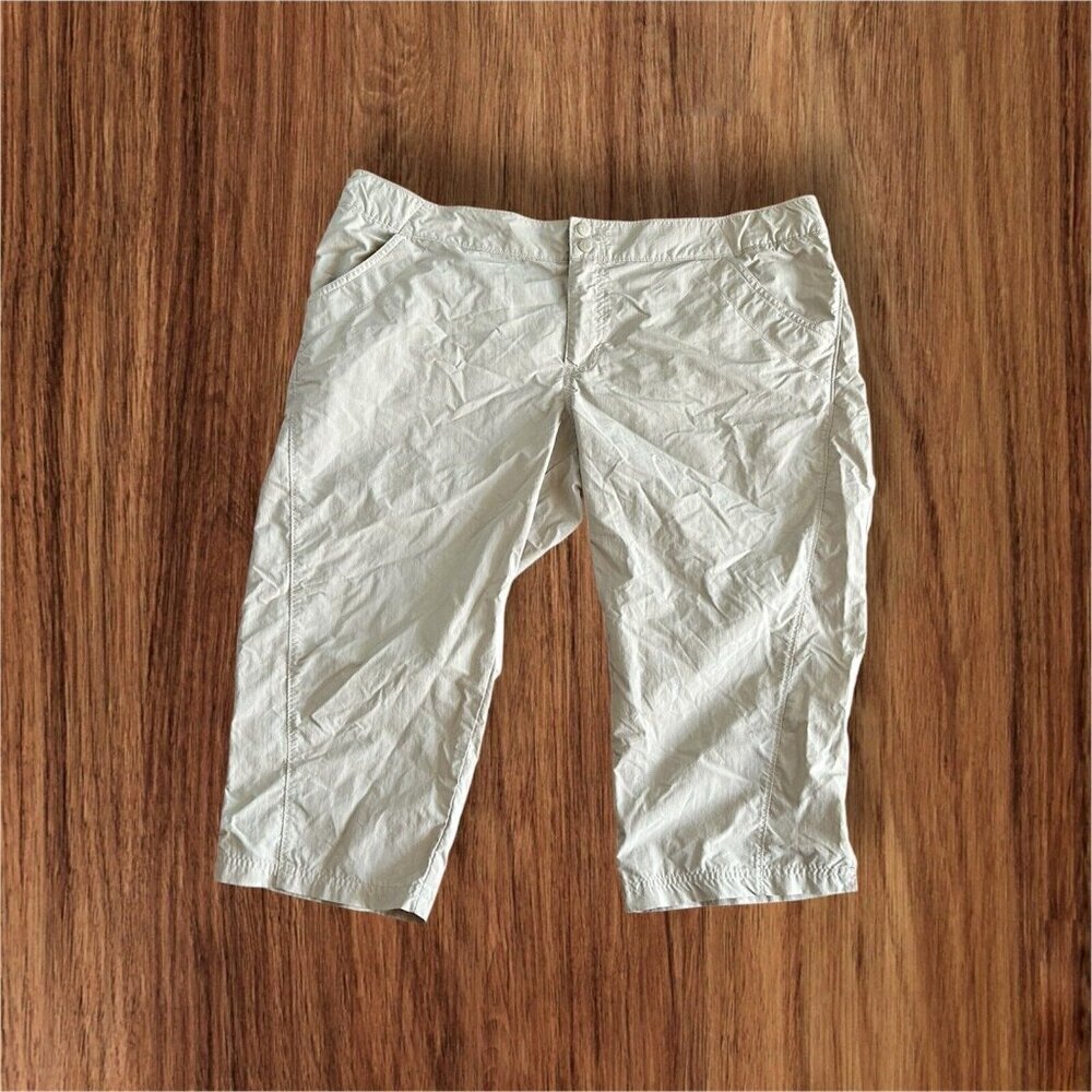 Columbia Women's PFG Size XL‎ Tan Nylon Leight Weight Pants Capri